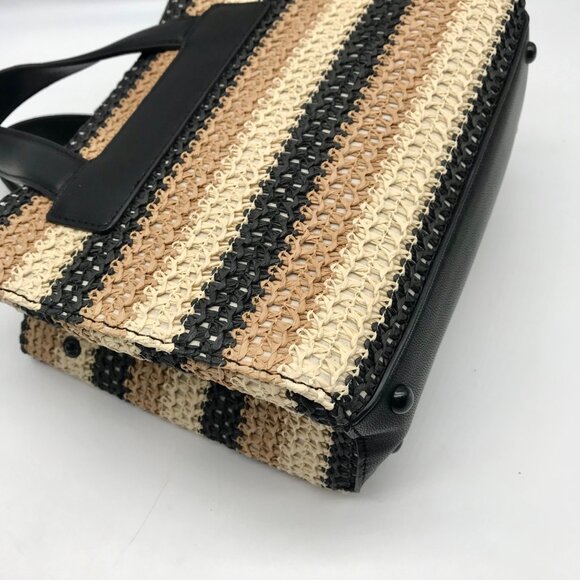 Steve Madden Beige Raffia Bflores Mini Tote With Wallet - Picture 9 of 12